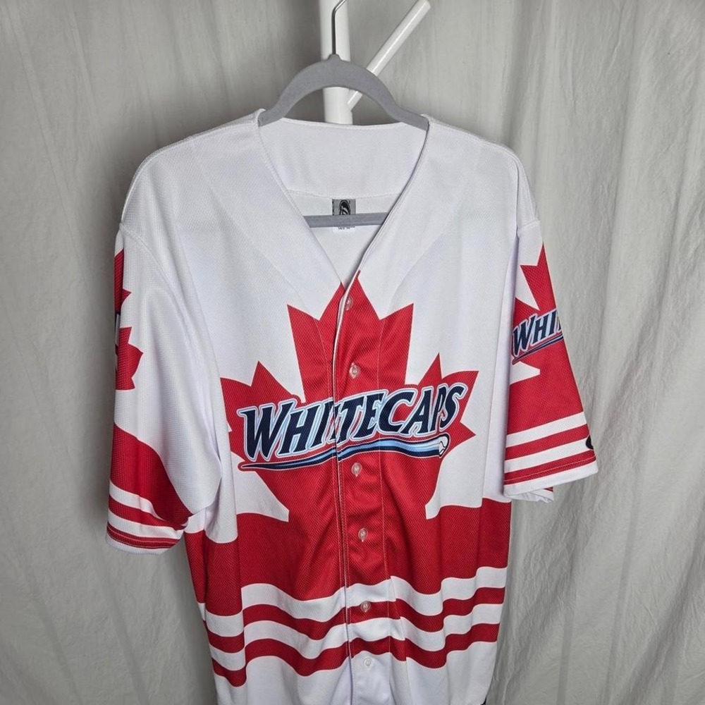 WEST MICHIGAN WHITECAPS Canada Jersey BASEBALL JERSEY #35 SZ 50 XXL?